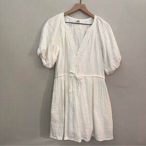 cotton puff sleeve dress